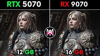 RX 9070 VS RTX 5070 TEST IN 20 GAMES