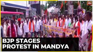 Cauvery Water Row Escalates: BJP Stages Massive Protest Against CM Siddu Govt In Mandya