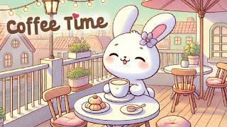 Coffee Time with Bunny Lofi  3 Hour Happy Lofi Song  Cute Lofi  cute relaxing music Lofi Hip Hop