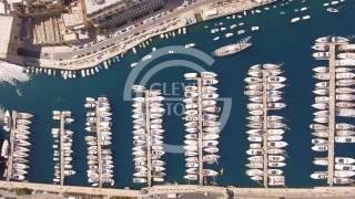 Aerial Drone Footage Of Boats Moored At Marina Drone Malta Travel Harbor Tourism Town Marine Yacht