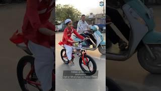 Dad Gifted His Son BMW Bicycle | Happy Customer From Ahmedabad | Foldable Kid Cycle #shorts #bmw