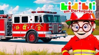 Divertidos Bombeiros – Aprendendo Sobre Caminhões de Bombeiros com Crianças! |  Kidibli