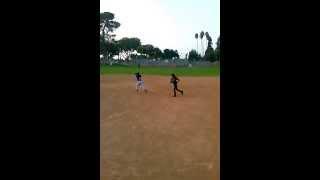 Mary playing Baseball with Melody