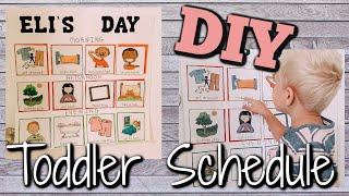 DIY TODDLER ROUTINE BOARD |  EASY VISUAL TODDLER SCHEDULE 2019