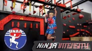 when she Runs a UNAA Course Qualifier at Ninja Intensity - Tie-Dye Ninja 3rd Place!!!