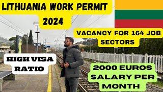 LITHUANIA WORK PERMIT 2024 ! HIGH VISA RATIO! HIGH SALARY! #lithuniavisa #workvisa #flyingabroad