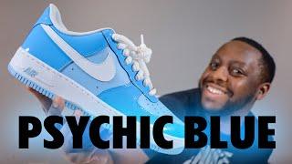 Nike Air Force 1 Psychic Blue White On Foot Review QuickSchopes 785 Schopes HV9405 400