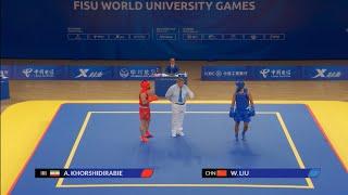 WORLD UNIVERSITY GAMES  WUSHU SANDA FINAL MEN'S 80kg - FINAL Ali KHORSHIDIRABIE VS Wenlong LIU