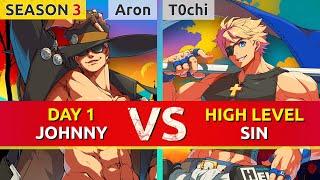 GGST Season 3 ▰ Aron (Johnny) vs T0chi (Sin). Guilty Gear Strive High Level Gameplay