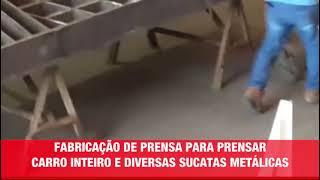 Prensa enfardadeira para sucata metalica  e carro inteiro