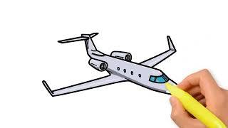 Aeroplane Drawing | How to Draw Airplane | sk nayan draw |