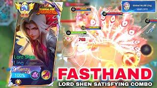 LING LORD SHEN FASTHAND ( 0,1 SEC ) SATISFYING PERFECT ULTIMATE - Top Global Ling Mobile Legends