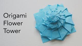 Origami Flower Tower Tutorial  - Designed by Chris K Palmer