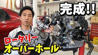 RX-7のロータリーエンジンに補器類を組んで組み立て完成！（仮）【#68 Mazda RX-7 FD3Sレストア】