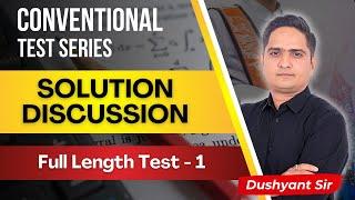 Conventional Test Series | Solution Discussion | SaSuTi | Dushyant Sir | #ese #rpscaen #aecivil