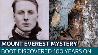 Can the discovery of Everest explorer Sandy Irvine's shoe solve a century-long mystery? | ITV News