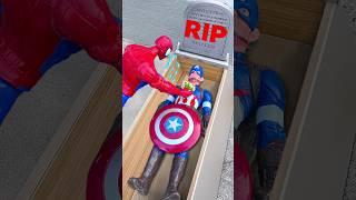 R.I.P Captain America! Goodbye Superhero | Marvel Toys #shorts #funny