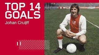 TOP 14 GOALS - Johan Cruijff | His Best Goals for Ajax 