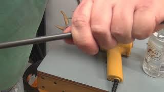 Installing components with hot melt glue