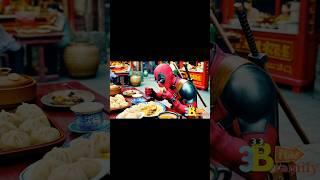 Deadpool In China: Food Challenge and Enjoyment #shorts #deadpool #deadpool3 #shortsvideo