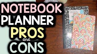 NOTEBOOK PLANNER PROS AND CONS!