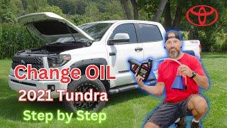 How to change oil in a 2nd Gen Toyota Tundra 2021(step by step)