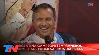 ARGENTINA CAMPEÓN I PROMESAS SON PROMESAS: Sergio Lapegüe se peló en vivo