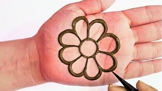 Easy Simple Karwa chauth Stylish Mehndi Design | Mehandi design for Front hands | आसान मेंहदी डिजाइन