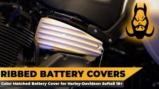 HOGWORKZ® Color Matched Ribbed Battery Covers for Harley-Davidson® Softail '18-'24