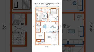 25 x 40 East Facing House plan || @houseplan2d #Eastfacing#1000sqfthouse #gharkanaksha