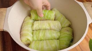 رول های کلم اعتیاد آور! پیروی آسان، دستور العمل گام به گام! رول کلم سالم برای کاهش وزن!