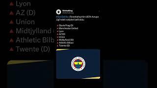 #SonDakika | Fenerbahçe'nin UEFA Avrupa Ligi'ndeki rakipleri belli oldu:Slavia Prag #fenerbahçe