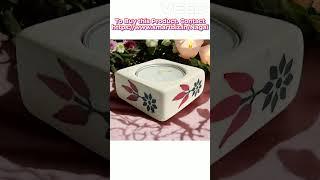 Christmas Candles - Ceramic T-Light Candle Holders. #candle #candles #christmas #homedecor