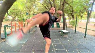 TAEKWONDO STREET TRAINING in BRAZIL w ANDRE LIMA (2022) WORKOUT FIT GYM PARK EXERCISE MARTIAL ARTS