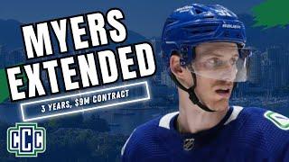 CANUCKS SIGN TYLER MYERS FOR 3 MORE YEARS