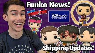 Funko News: Attack On Titan Levi Shipping Updates | New Marvel Pops | D23 Expo & Nycc 2022 Updates!