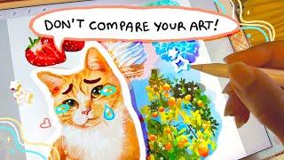  draw with me | comparing yourself to other artists  + tips to build confidence