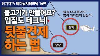 입질을 부르는 조작 ... 찌낚시 ‘뒷줄 견제’ 하는 법