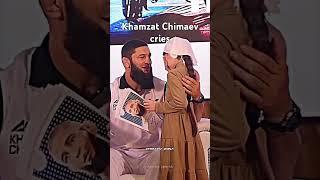 Khamzat Chimaev cries while talking to the little girl #ufc #sad #sports #keşfet #short #shorts