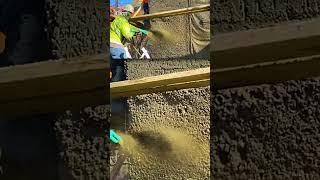 Shooting concrete at a wall! 