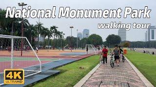 جولة سياحية في حديقة النصب التذكاري - جاكرتا | Walking Tour in National Monument Park - Jakarta | 4K