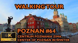 ⁴ᴷ⁶⁰  Poznan/Poland Walking Tour - #64 - Downtown in Winter (January 2022) [4K]