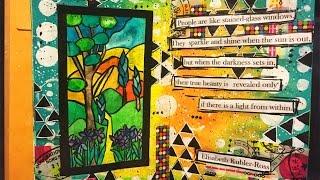 #NovDailyArtJournal - 'Window' Mixed Media Art Journal Page - Day 20