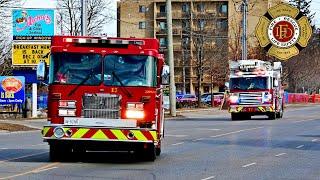 London Fire - Engine 7 & NEW Truck 7 Taking The Intersection