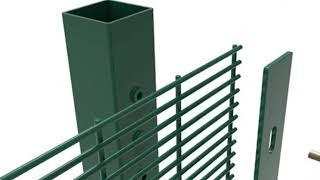 Galvanized High Security Welded Wire Mesh Fence 1.8M Anti Climb Fence With Spike