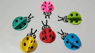 Easy Paper Crafts | Paper Ladybug | Paper Insects | DIY Paper Toys | Paper Crafts For School