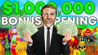 THE ULTIMATE $1,000,000 BONUS OPENING! (100+ SLOT BONUSES) PART 1/2