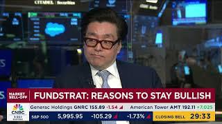 Fundstrat's Tom lee shares his thoughts on today's sell off and where to invest... Financials....