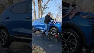 Getting the Bolt EUV cleaned up after a snowstorm #electric #automobile #detailing