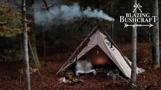 Autumn Hot Tent Camp in my own Woodland